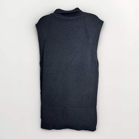 Aritzia Babaton 100% Merino Wool Tunic Sweater Vest M Black Sleeveless Essential - Picture 13 of 14
